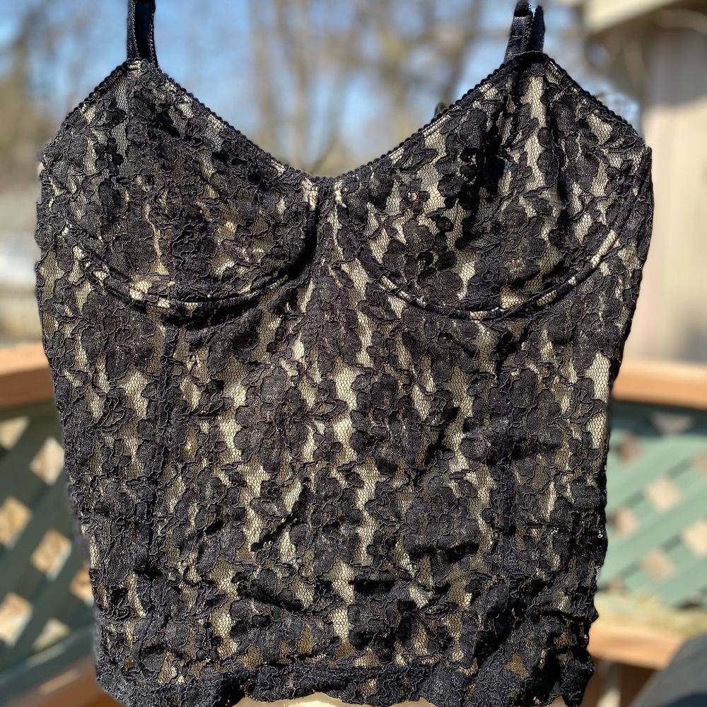 The limited black lace cami